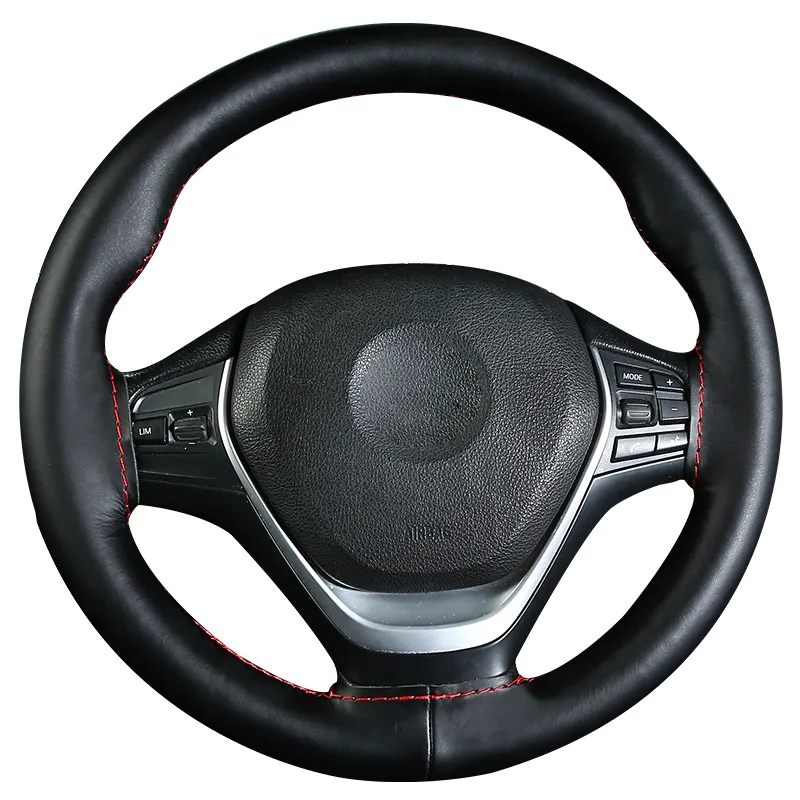 Soft Non Slip Genuine Leather Steering Wheel Braid Cover 38cm 15inch Parts Of The Hand Stitched For Auto Interior From Ddmyfriend 15.62 DHgate.Com