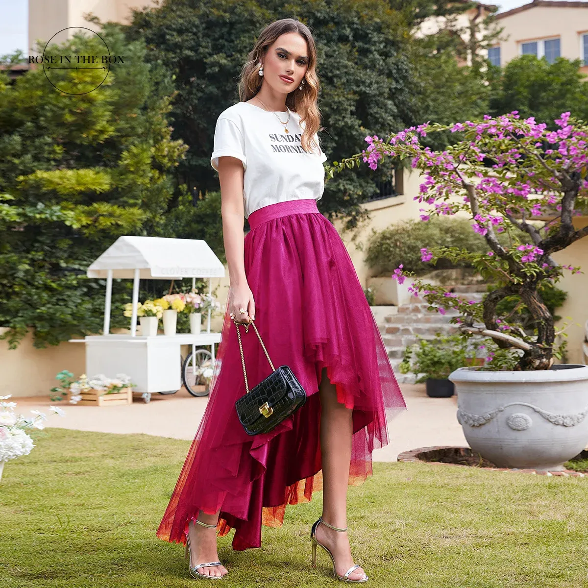2023 Fuchsia Tulle High Low Asymmetrical Tutu Skirt For Women Perfect For Dance Parties And Shows From Ddmyfriend 14.14 DHgate.Com