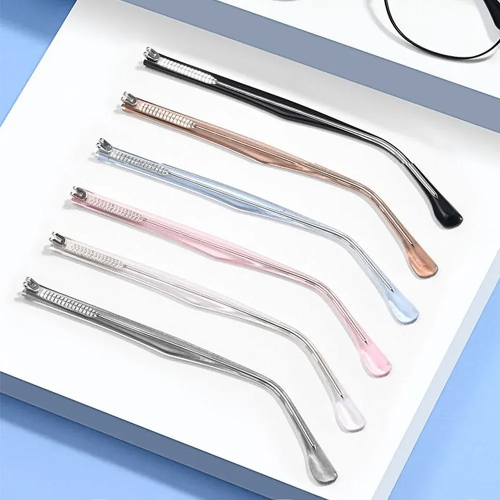 1 Pair Clear Metal Glasses Replacement Temple Arms & Screws - Fix Broken Eyeglass Arms, Includes 3-in-1 Screwdriver