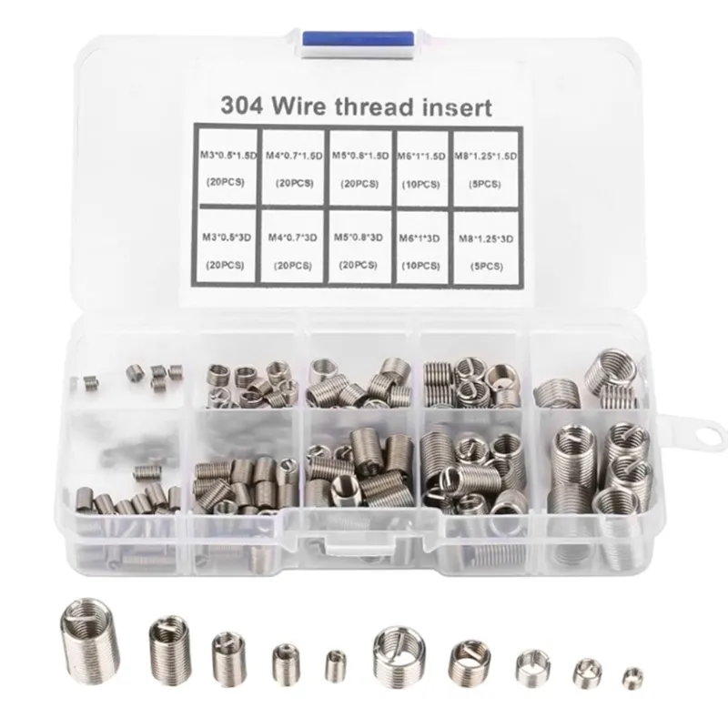 Wire Threaded Inserts Helicoil Thread Repair Insert Kit for 8mm and M12 ...