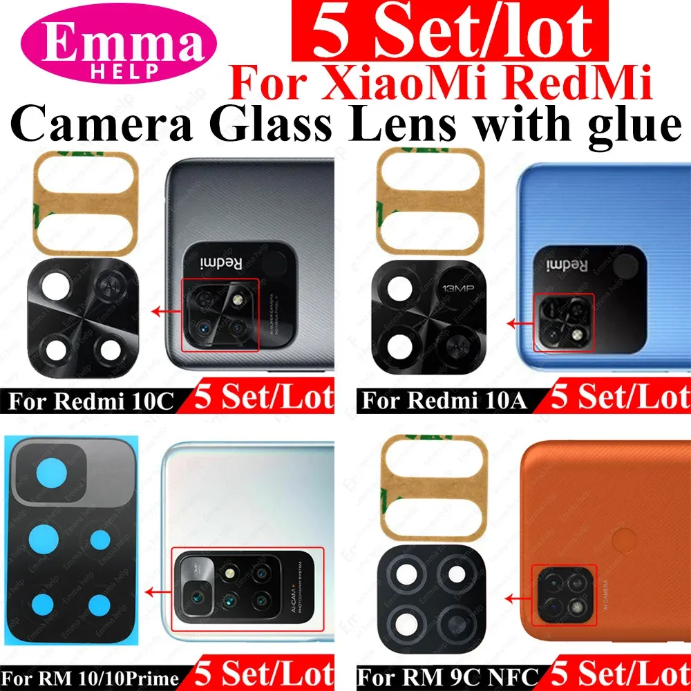 OEM Black Camera Lens Glass Replacement For Xiaomi Redmi Note 10 Pro & Pro Max