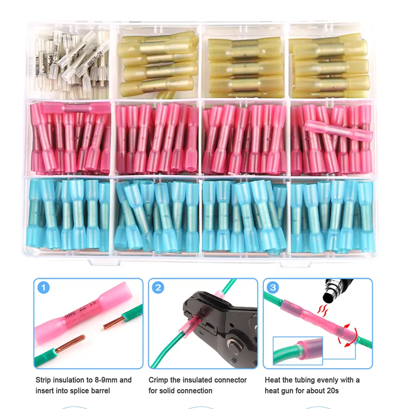 Heat Shrink Butt Wire Connectors Waterproof Insulated Automobile Wire - View #7