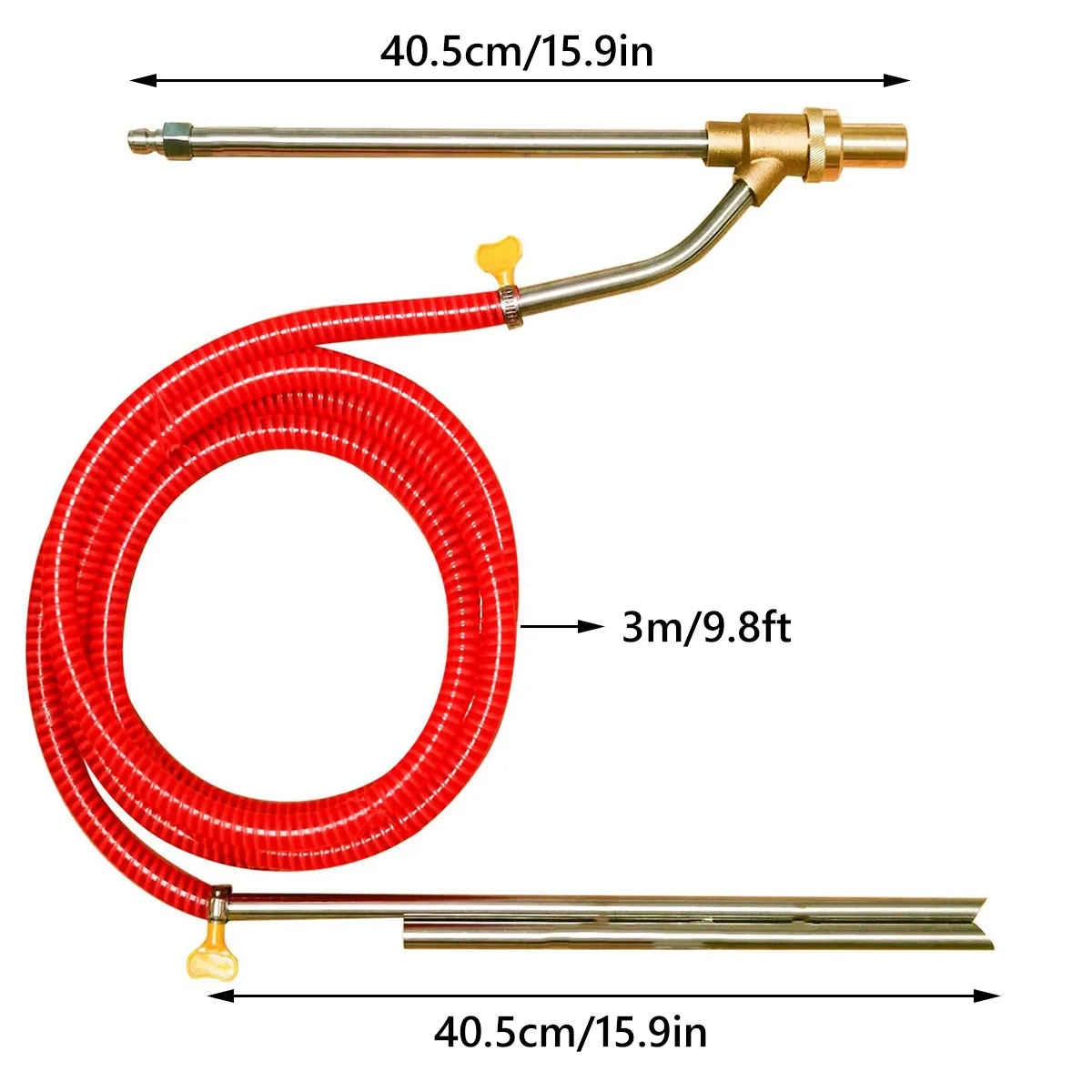 Pressure Washer Sandblasting Kit - 5000 PSI Wet Sandblaster Attachment With Ceramic Nozzles & Goggles