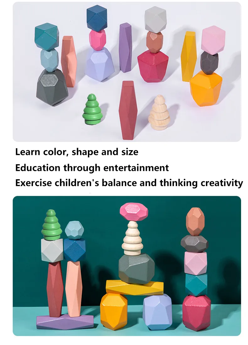 Wooden Stacking Rocks Building Blocks ... From Ddmyfriend, $59.39 ...