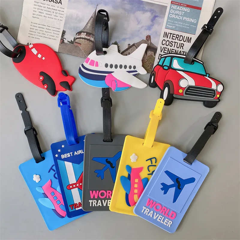 Creative Plane Car Luggage Tags Rocket & Aircraft Silica Gel Travel ...