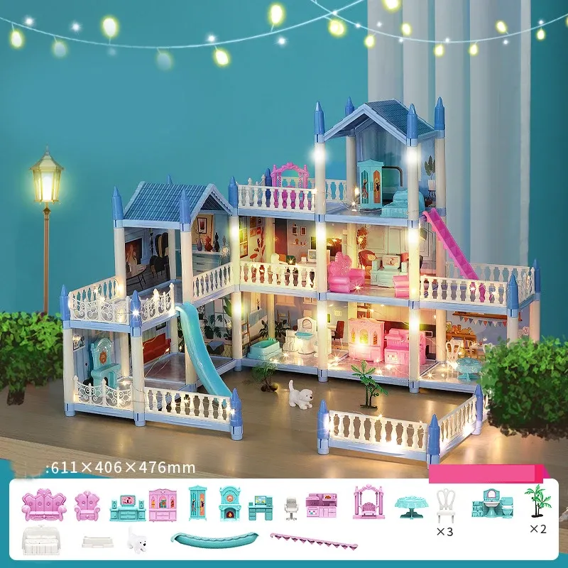Big Light Dollhouse Kit DIY Miniature Furniture... From Ddmyfriend ...