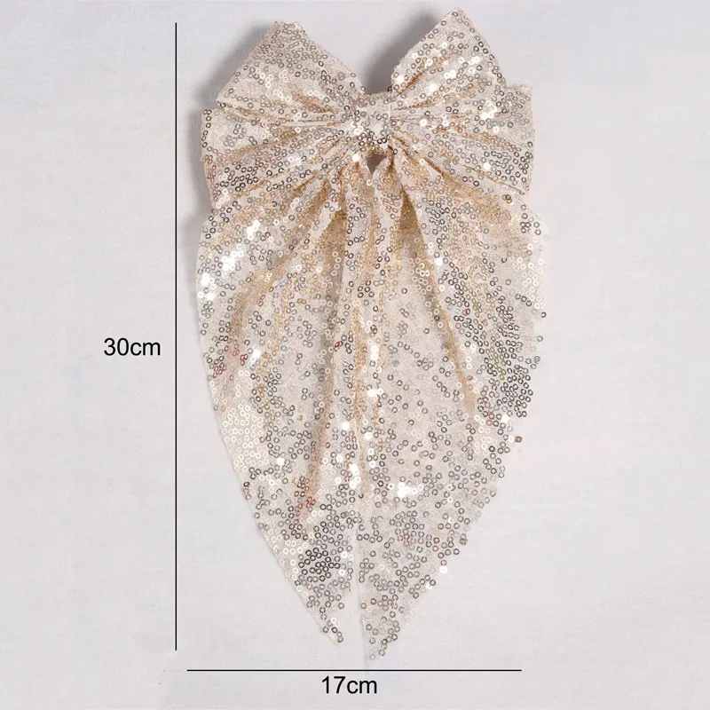 Sequins Bows Hair Clip for Women Large Bowknot Barrette Hair  display picture 1