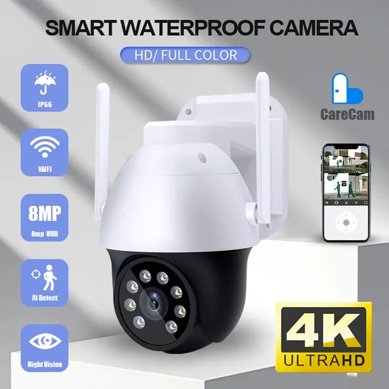4MP Wireless Dual Lens PTZ WIFI Camera ICSee APP Two Ways Audio