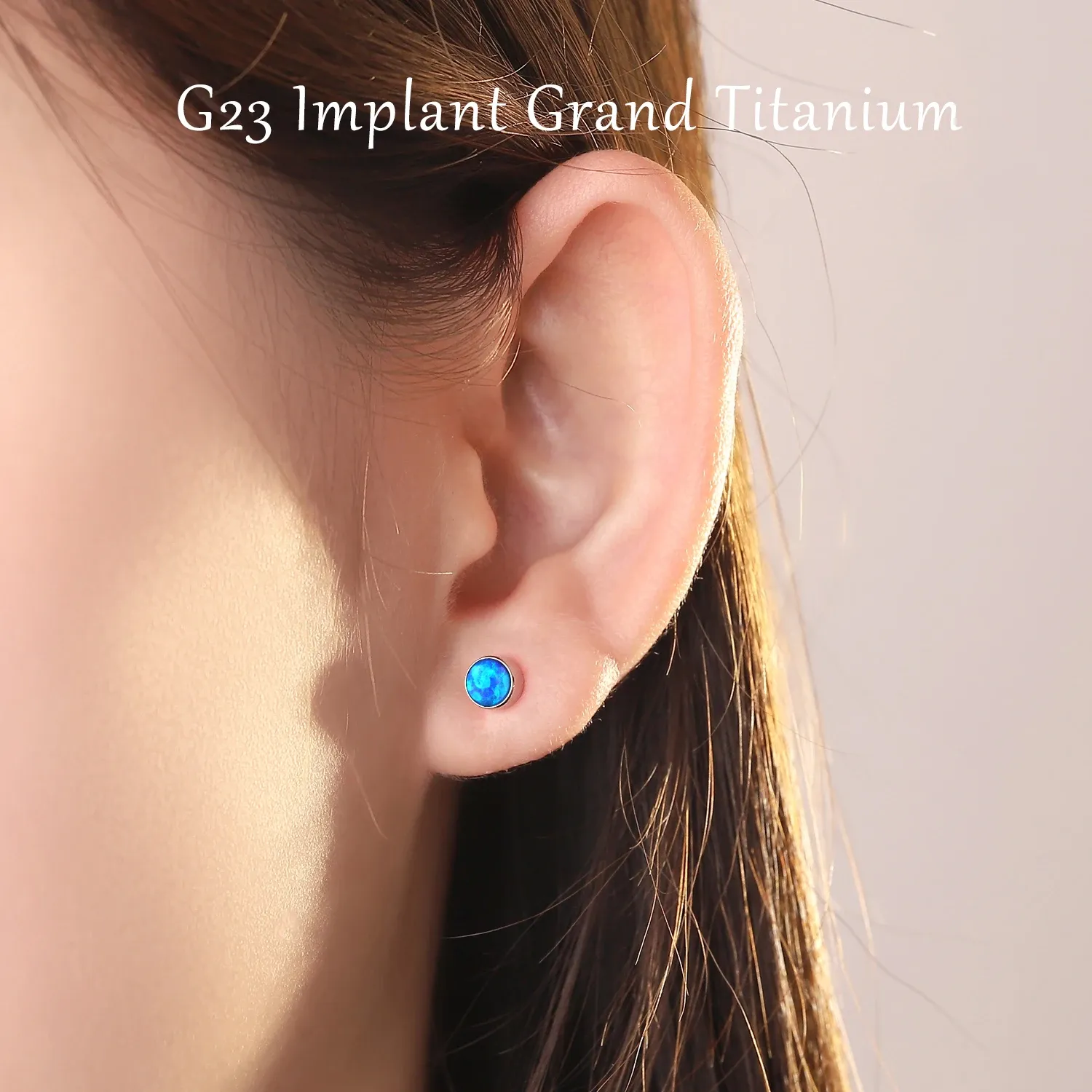 Opal titanium earrings shop