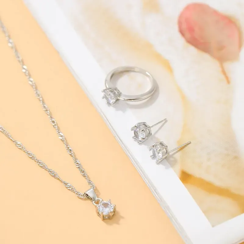 Gold-Plated Alloy Jewelry Set: Elegant Ring