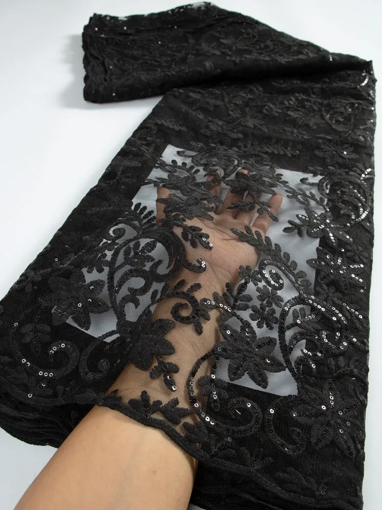 knee length dresses for ladies Bridal Nigerian Wedding Lace Materials 3D Lace Fabric High Quality 2019 African  Lace Fabric On Sale Beads Lace Fabric wine 002 main image 0