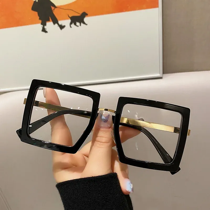 Clear thick frame glasses sales