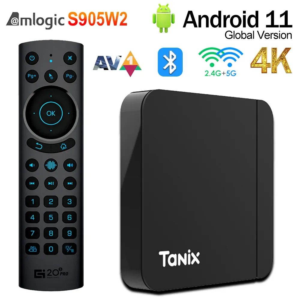 4K HDR Android 11 TV Box - 2/16GB to 4/64GB, Amlogic S905W2, AV1, H.265 ...