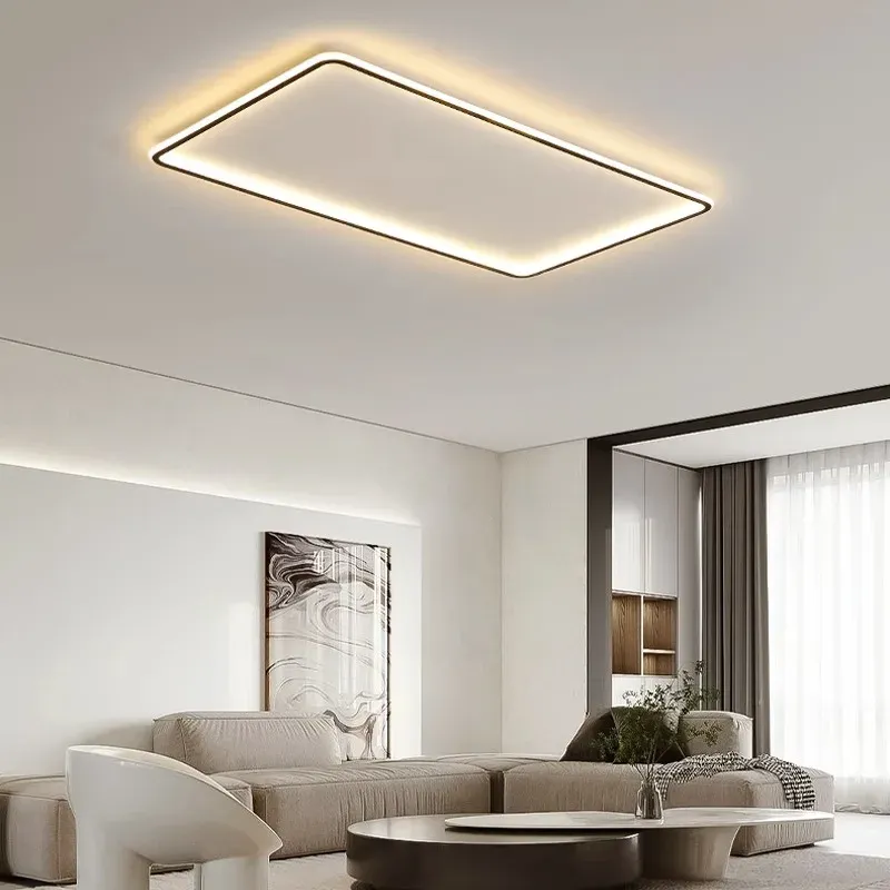 DHgate Modern Dimmable LED Ceiling Light Fixture Ultra thin Flush Mount Ceiling Lamp for Living Room Bedroom Kitchen Office Hallway Dining Room Lights Lighting