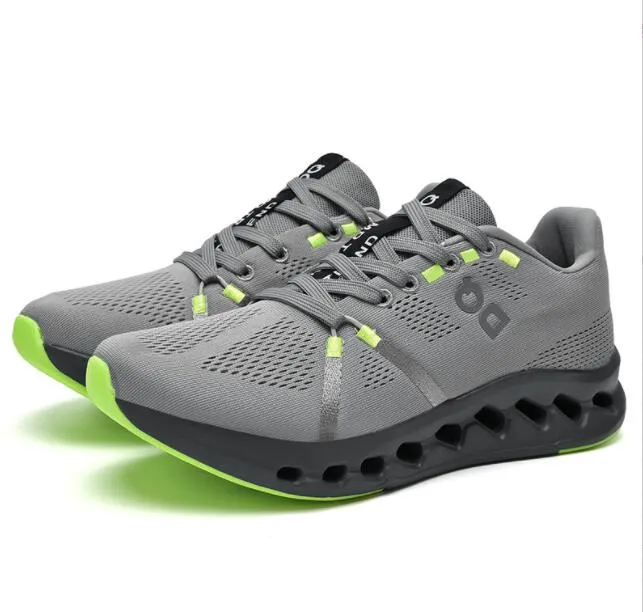 On Running Gray Athletic Shoes Mesh Upper Men main image 3