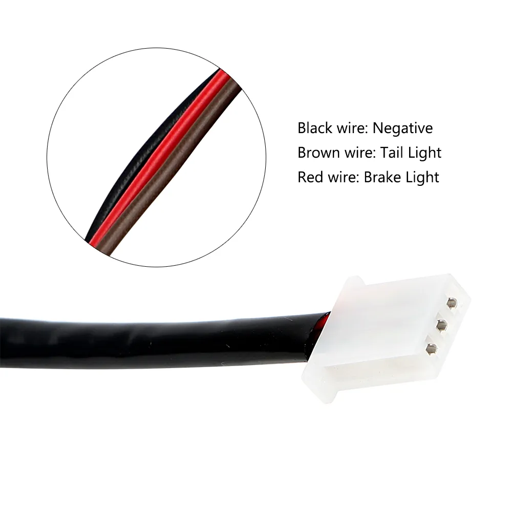 Universal Motorcycle LED Brake Light, Tail Lamp For ATV Quad Kart, Rear Indicator Warning Light