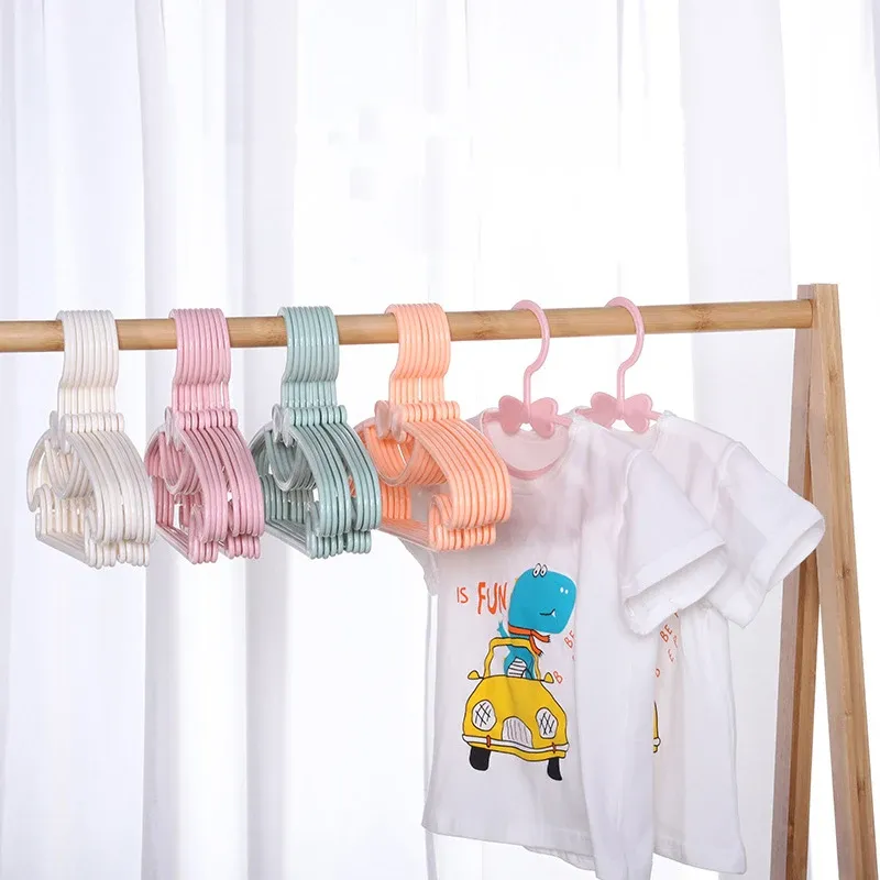 Kids Hangers 10 Pack Portable Plastic Children s Clothes Hangers for Coats Baby Clothing Organizer