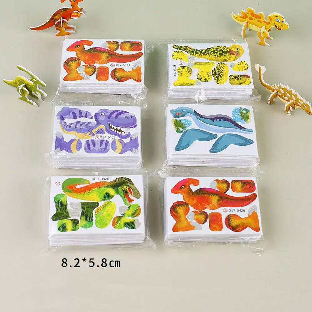 Childrens 3D Puzzles: Dinosaur Paper Model Kits Assembled Brain Teaser ...