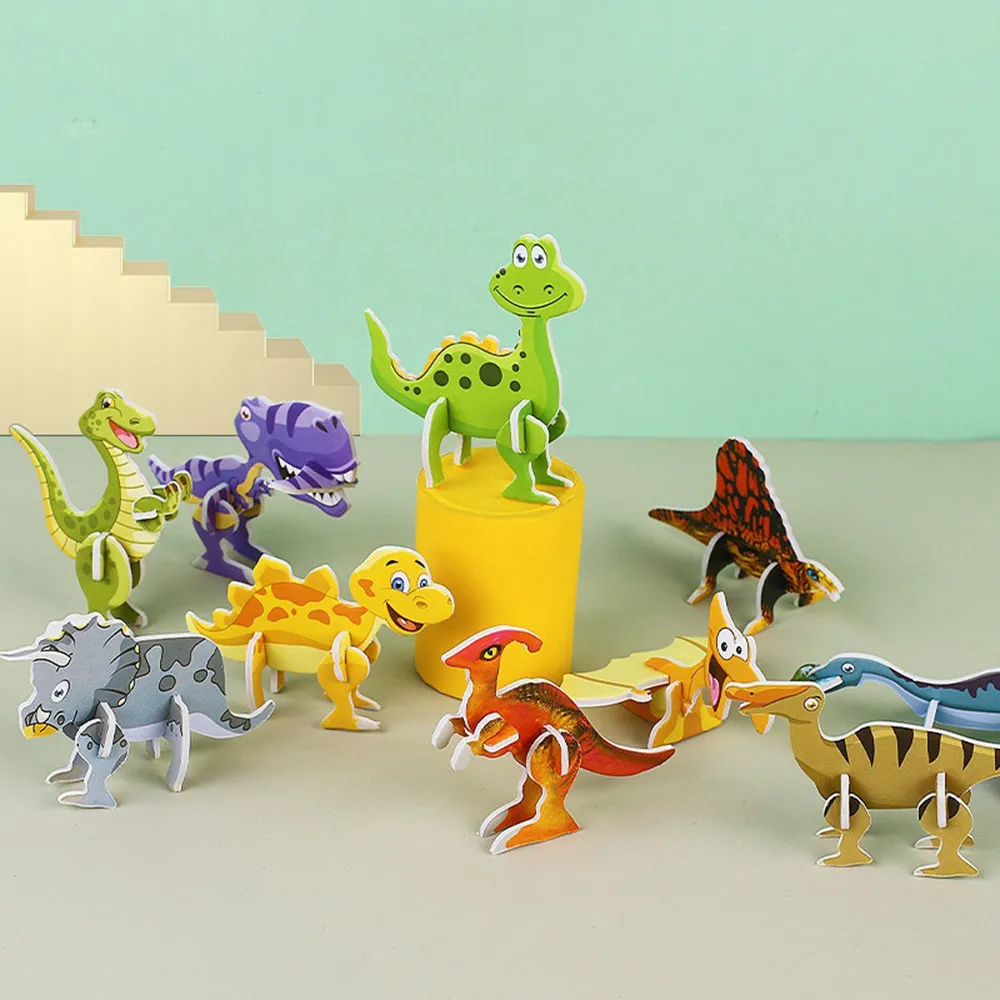 Childrens 3D Puzzles: Dinosaur Paper Model Kits Assembled Brain Teaser ...