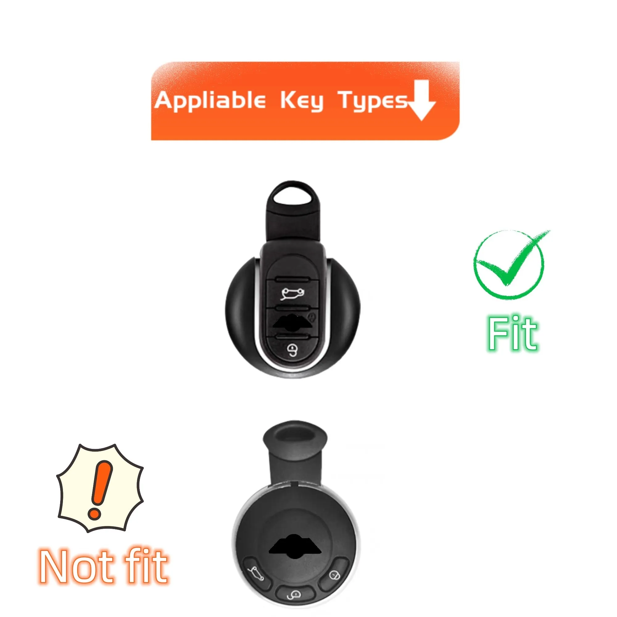 Ontto Funda De Cuero Con Textura De Llavero Para BMW Mini Cooper F54 F55 F56 F57 F60 Smart Remmote Car Key Holder Shell Shell Proteccion Completa