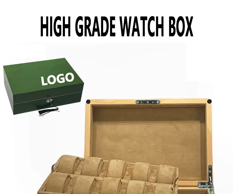 DHgate.com:Customizable Green Lacquer Wooden Watch Case