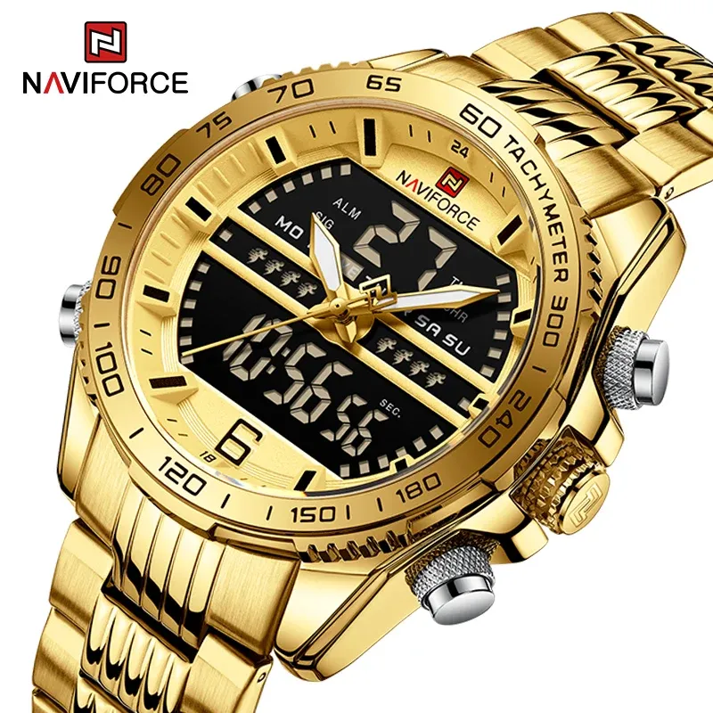 Naviforce golden watch hotsell