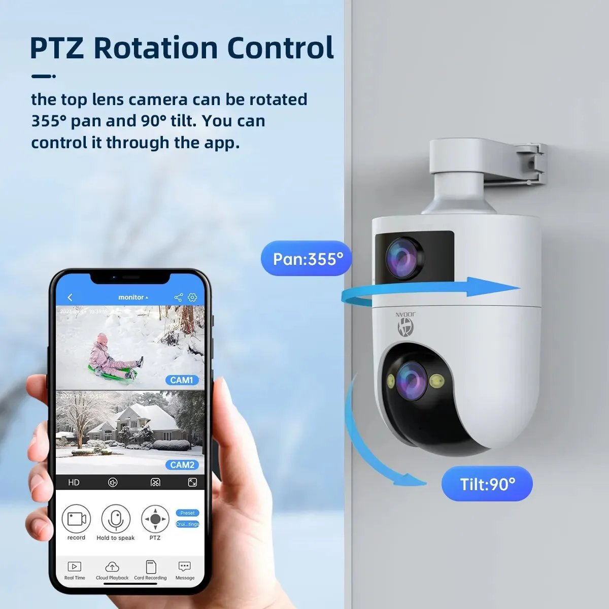 JOOAN 4K PTZ IP Camera Outdoor Waterproof Dual Lens... From Ddmylovely ...