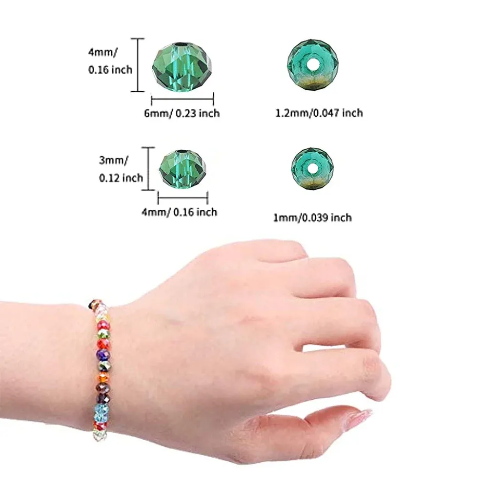 Beads For Crafts 100 X 6mm CRACKLE GLASS BEADS MIXED COLOURS FOR