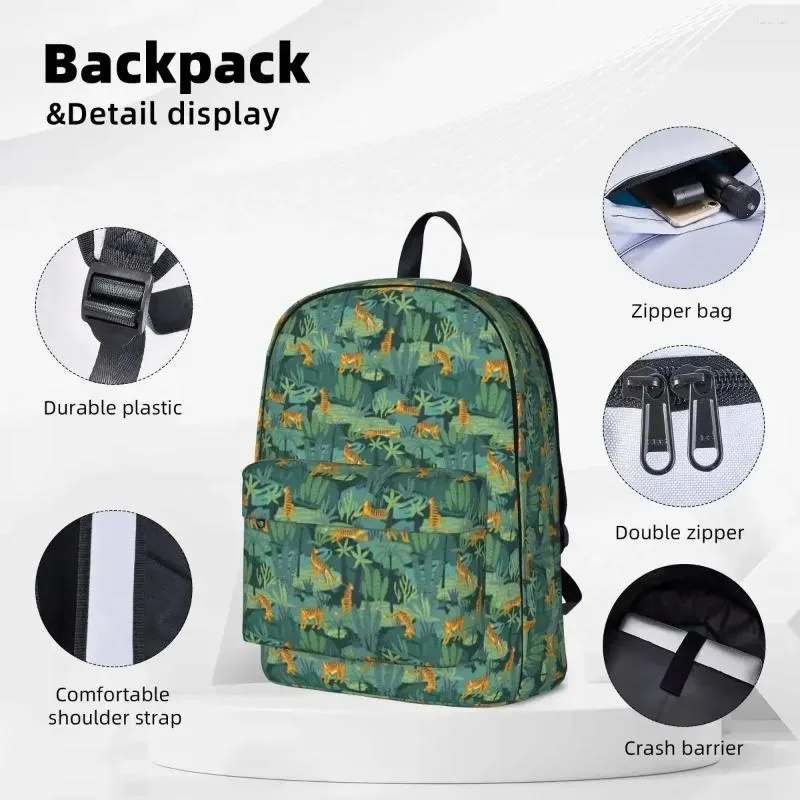 DHgate Tiger Backpack Jungle Adventure 16 Bookbag for Kids School and Travel Bags Luggage Accessories