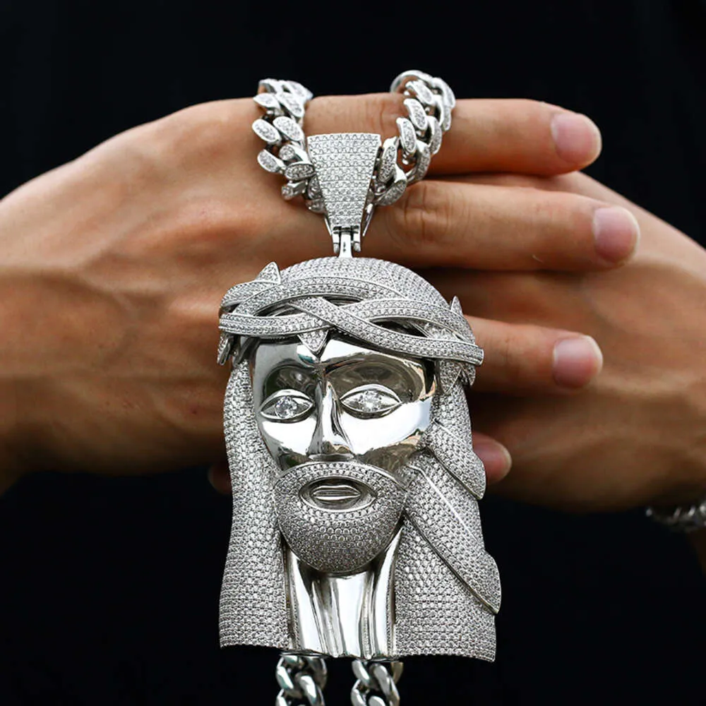 DHgate Cuban Link Chain Iced Out Jesus Piece for Men 2024 Hip Hop Jewelry Jewelry
