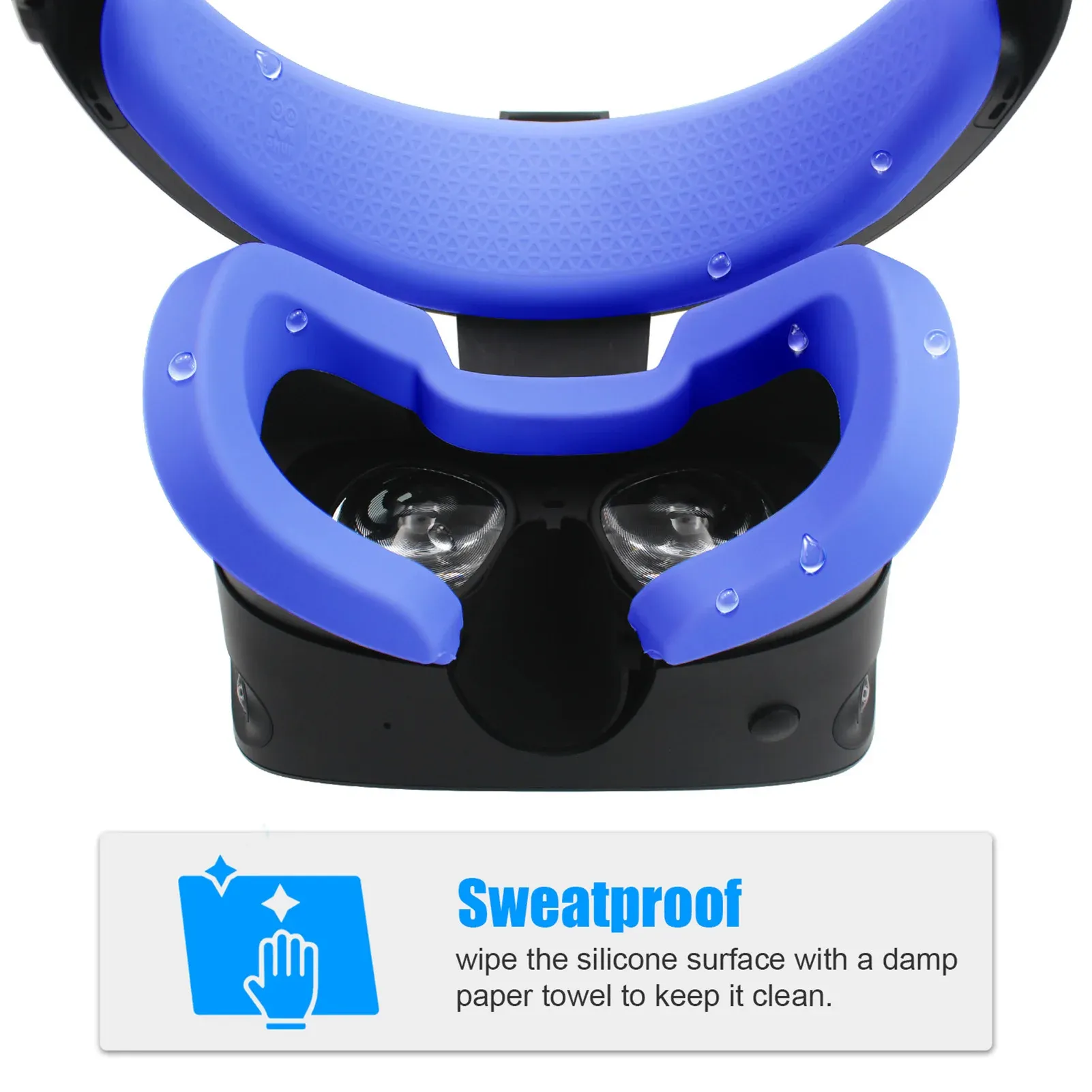 3 in 1 VR Facial Interface Kit Premium Comfort Foam Silicone Covers for Oculus Rift S Headset Enhanced Hygiene Immersion