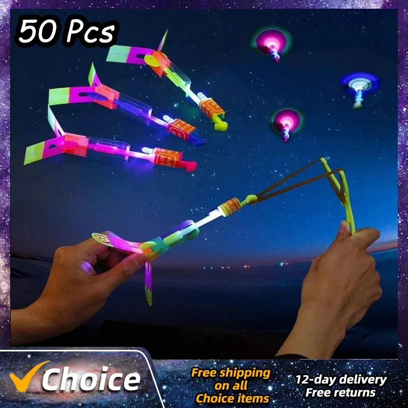 30 Pièces Hélicoptères Flèches LED Lumineuses – Jouets Volants Catapulte Pour Enfants, Cadeau Fête Rocket Led Fronde 30 Pièces Hélicoptères Flèches LED Lumineuses – Jouets Volants Catapulte Pour Enfants, Cadeau Fête Rocket Led Fronde