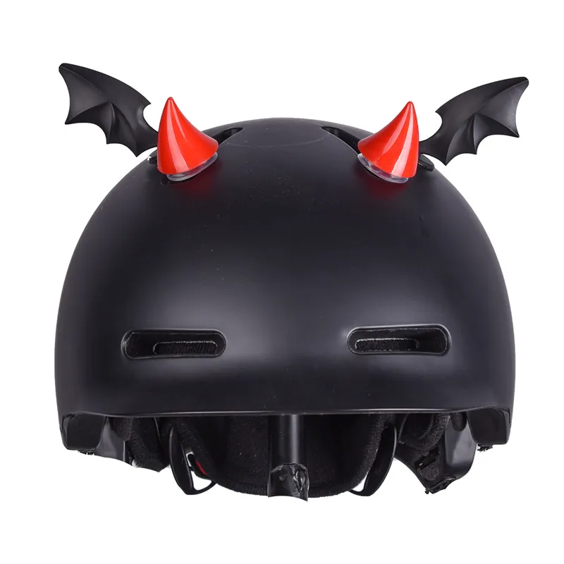 devil horns for motorcycle helmet Small Red - Accessory stick the small magnetic nubs to your helmet so you can easily add Helmet Devil Motorcycle Helmet Accessories