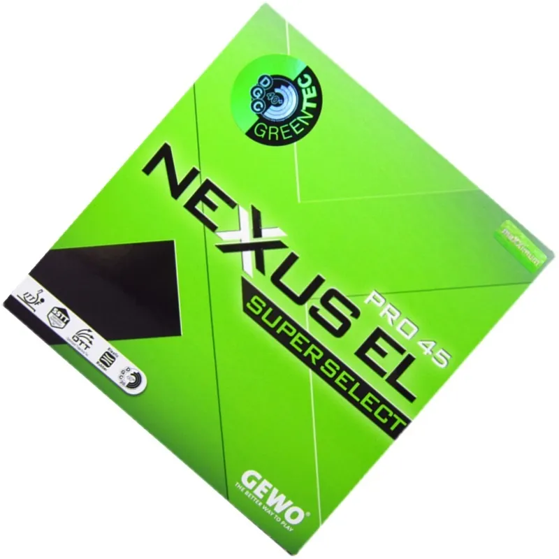 Ping Pong Rubber：Gewo Nexus El Pro 45/48/53 Green Aruna