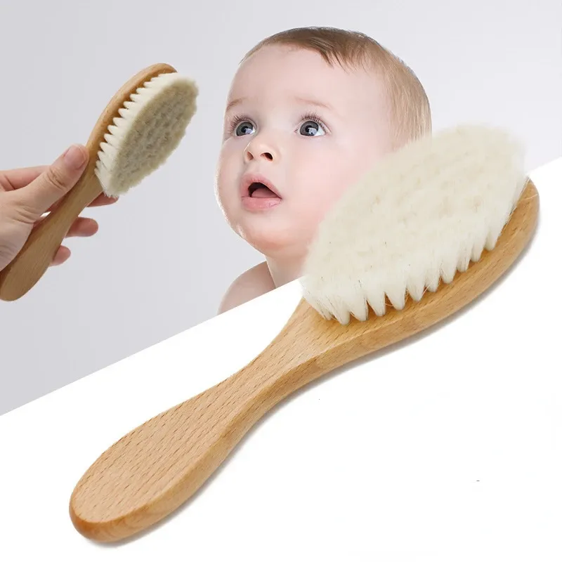 Toddler Comb Baby Hair Care Set Wooden Goat Bristle Brush