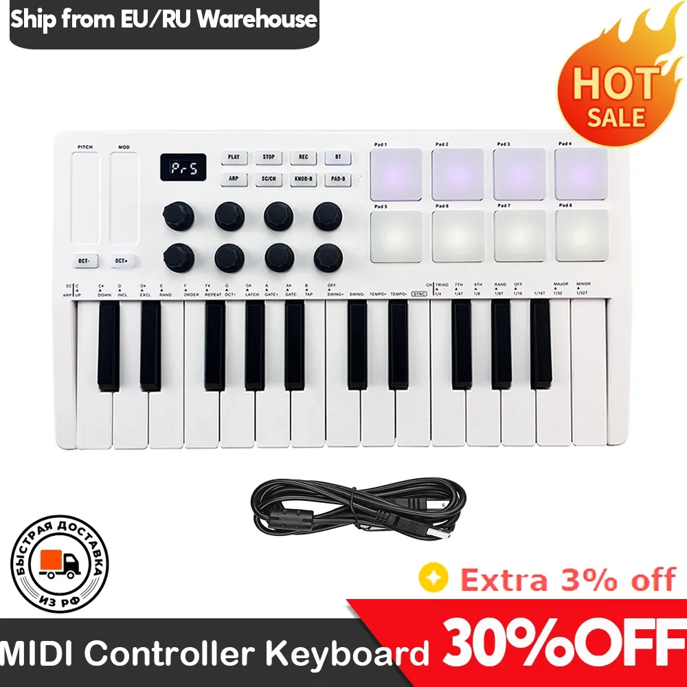 Mini Portable USB MIDI Keyboard With 25 Key MIDI Controller 8 RGB Backlit Pads And 8 Knobs Hot M VAVE Virtual Midi Piano Keyboard MIDI Controllers From Ddmymaster 53.14 DHgate.Com