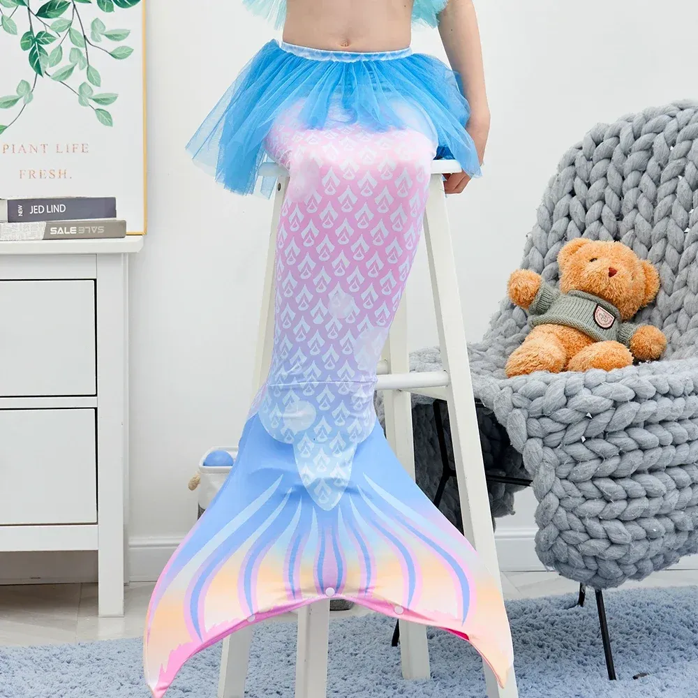 Girls Mermaid Tail girls swimsuits with Monofin Fin
