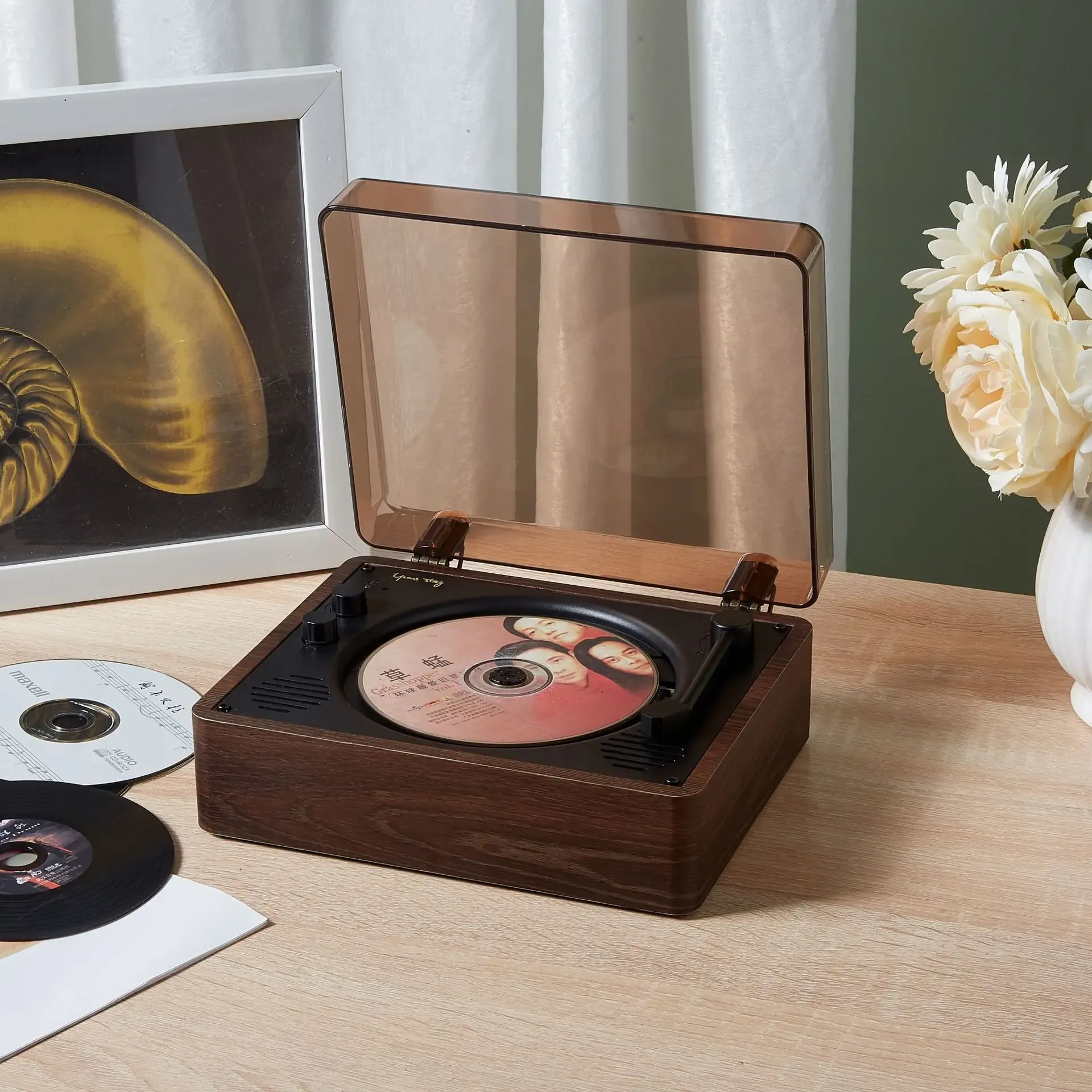 Cd Record Retro Mini CD Record Player Portable Bluetooth... From Ddmylucky, $290. ...