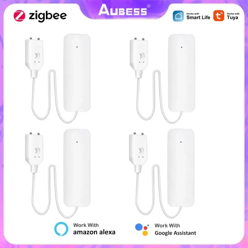 Flexible 3.5mm Water Leakage Alarm Sensor – Stainless Steel Probe Detection Cable For Flood Monitoring (1-Pack)