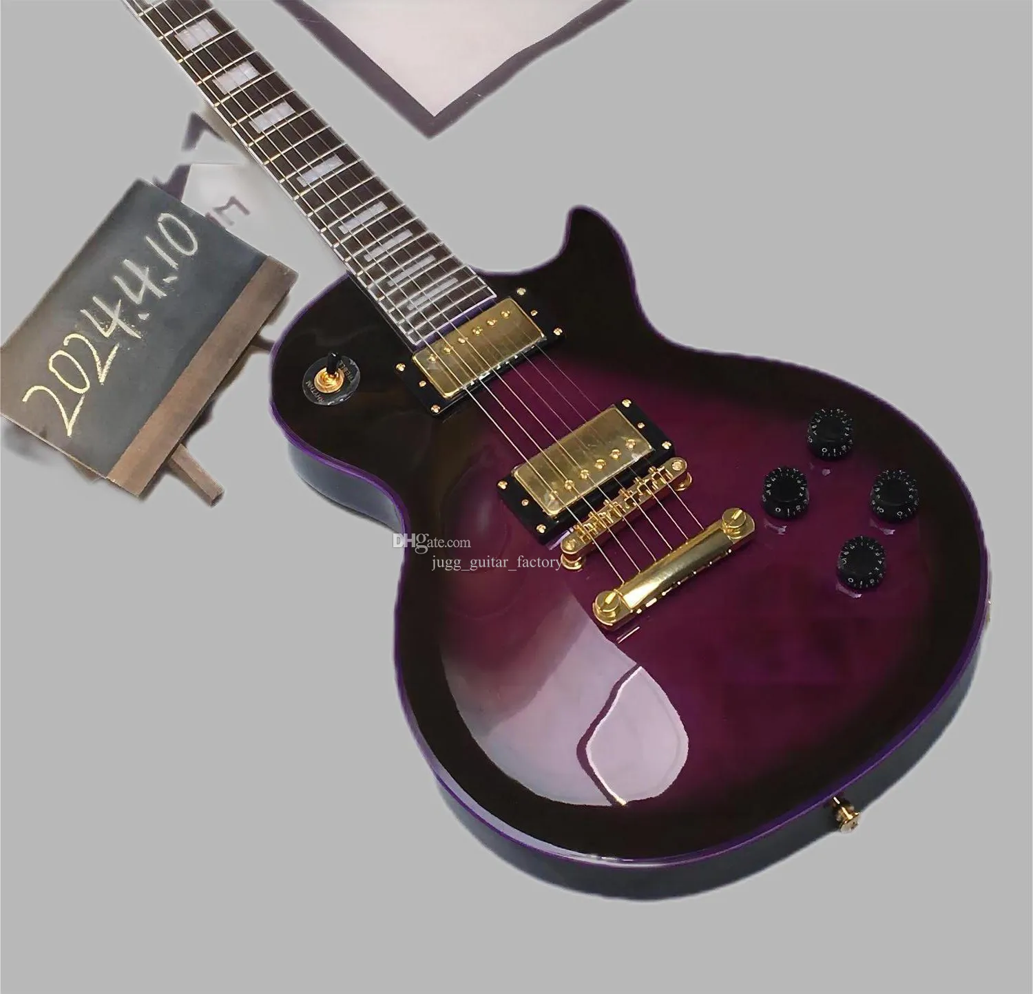 Purple and gold guitar deals
