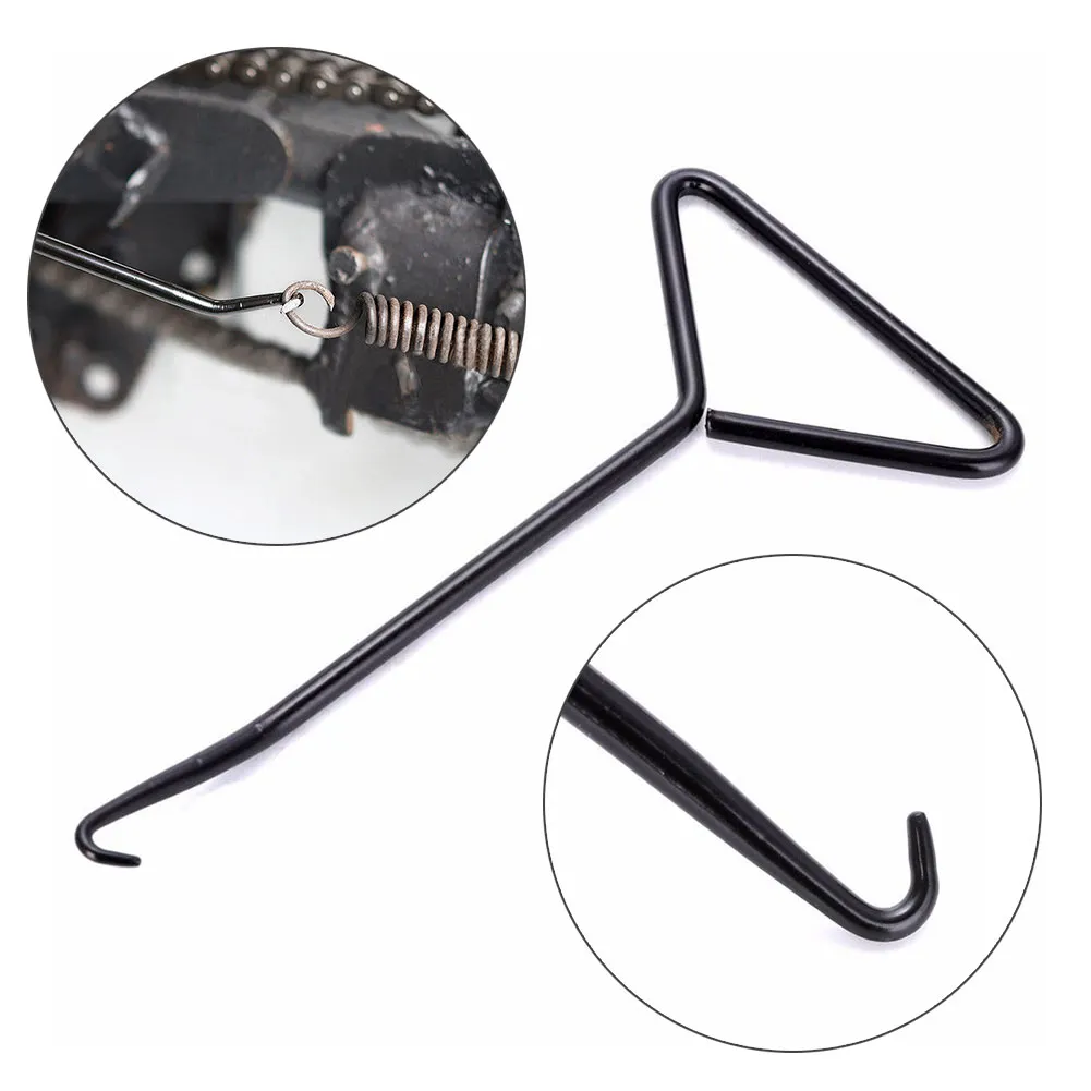 17.5cm T-Handle Spring Hook Puller – Steel Tool For Exhaust, Drum Brake & Side Stand Springs (Black)