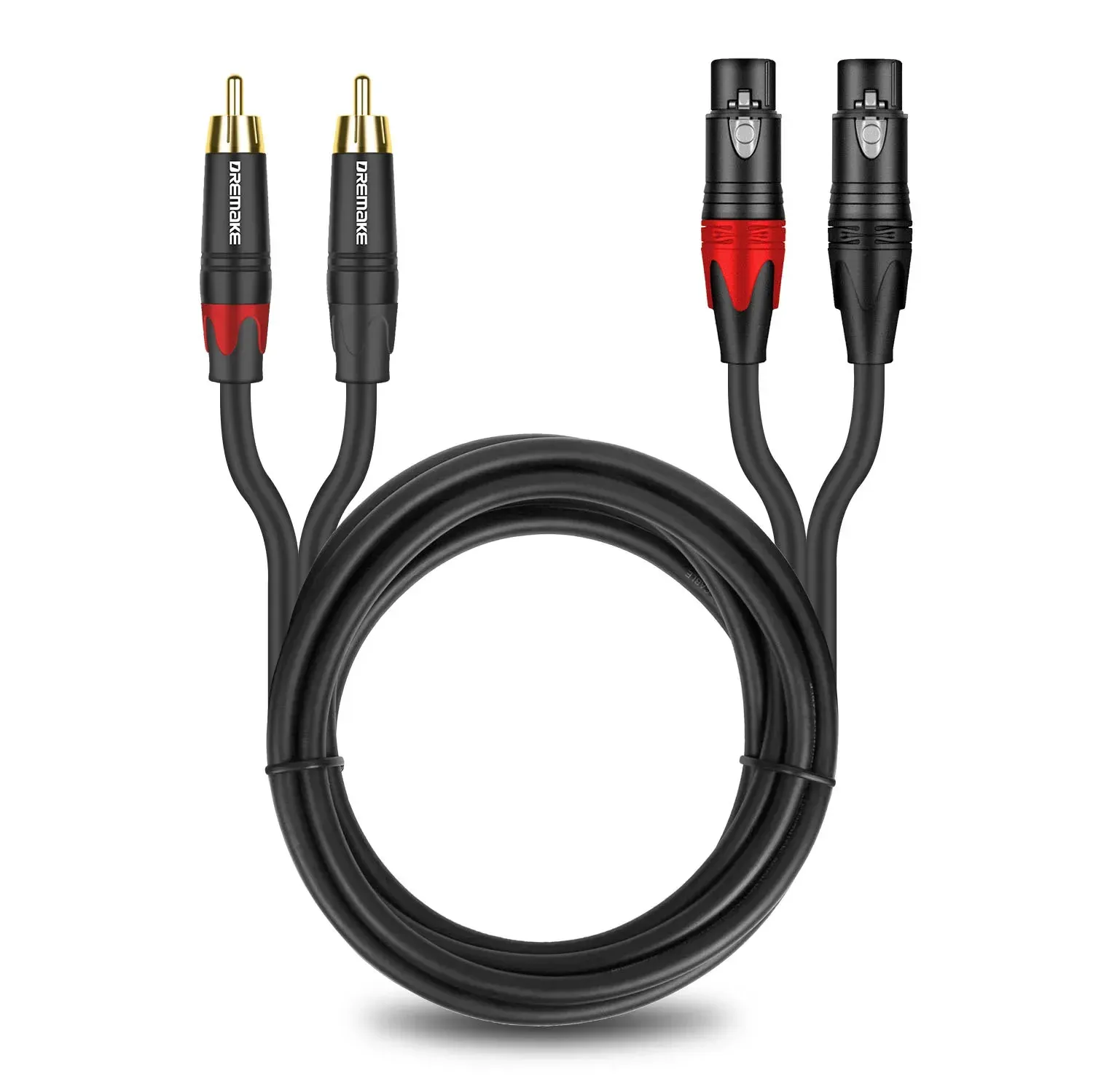 thumbnail image 2 of RCA Hi-Fi Phono Extension Cable – 2x Male To Female Connector For Audio Gear 2 of 6