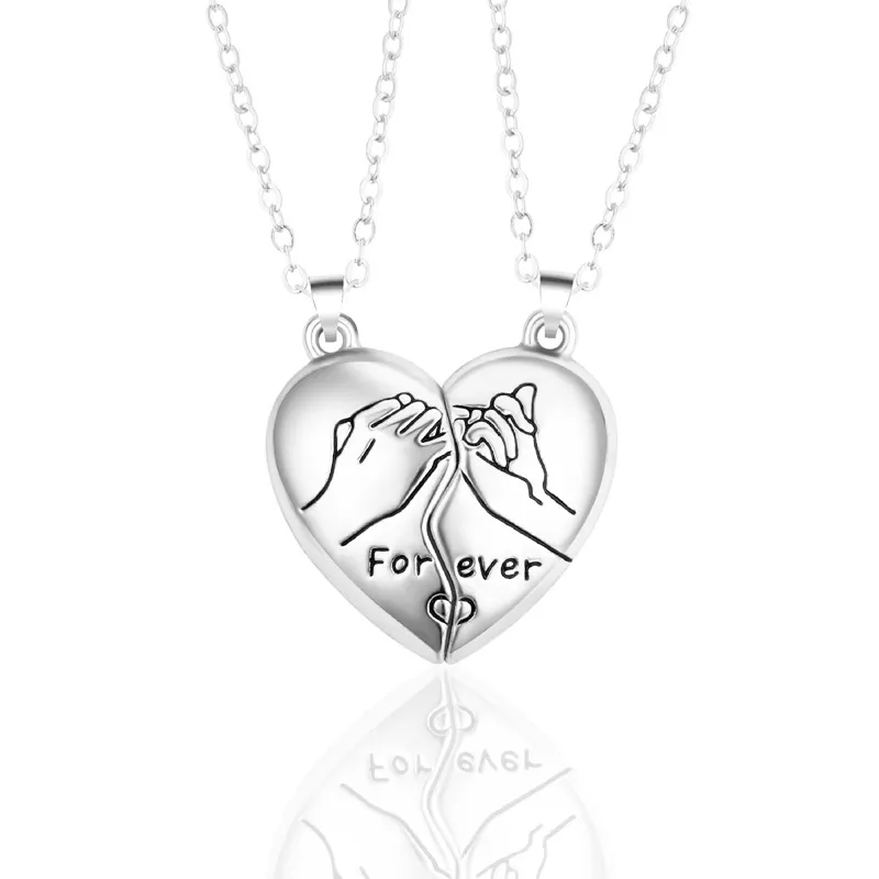 Set Of 2 Magnetic Love Charm Mother Daughter Necklace With Half Heart Pendant For Couples Perfect Valentines Day Gift For Women DZ537 From Ddmymaster 8.07 DHgate.Com