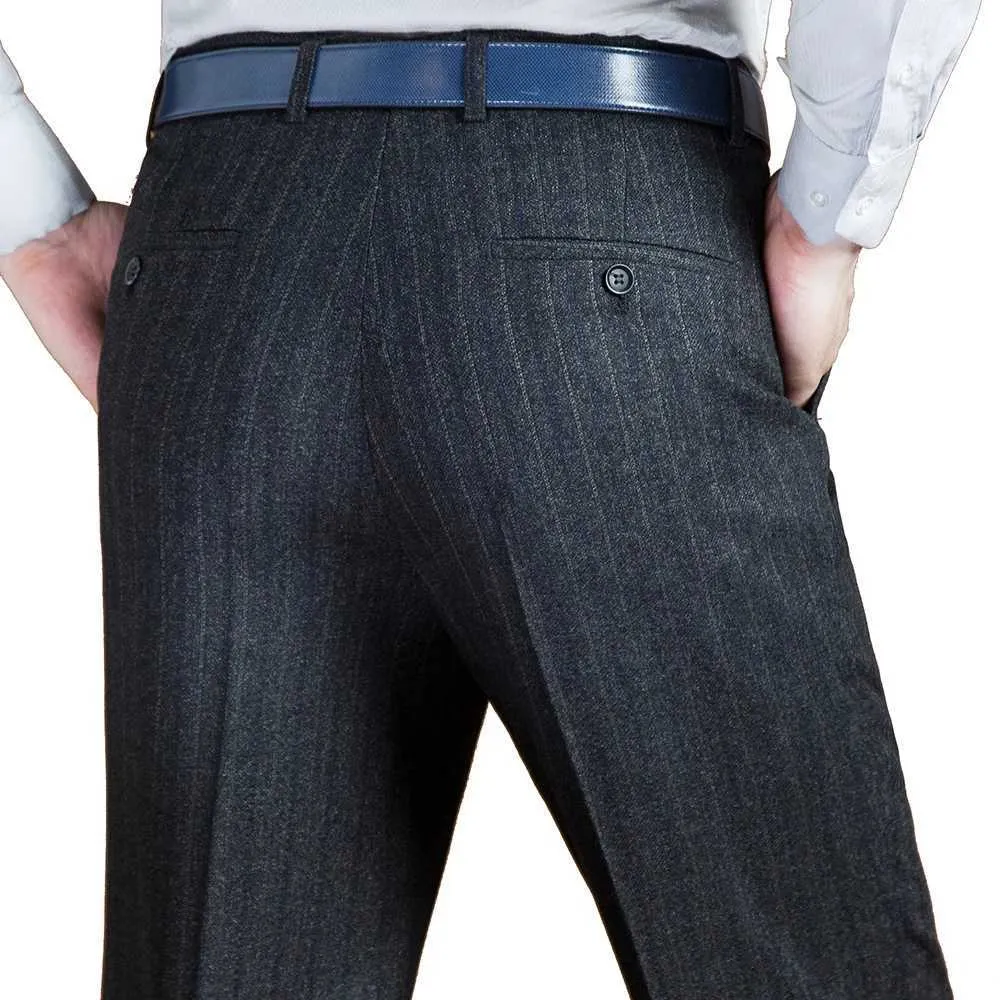 mens black wool dress pants Wool Blend Dress Pants for Tall Men in Raven Blue 36 / 36 / Raven Blue main image 0
