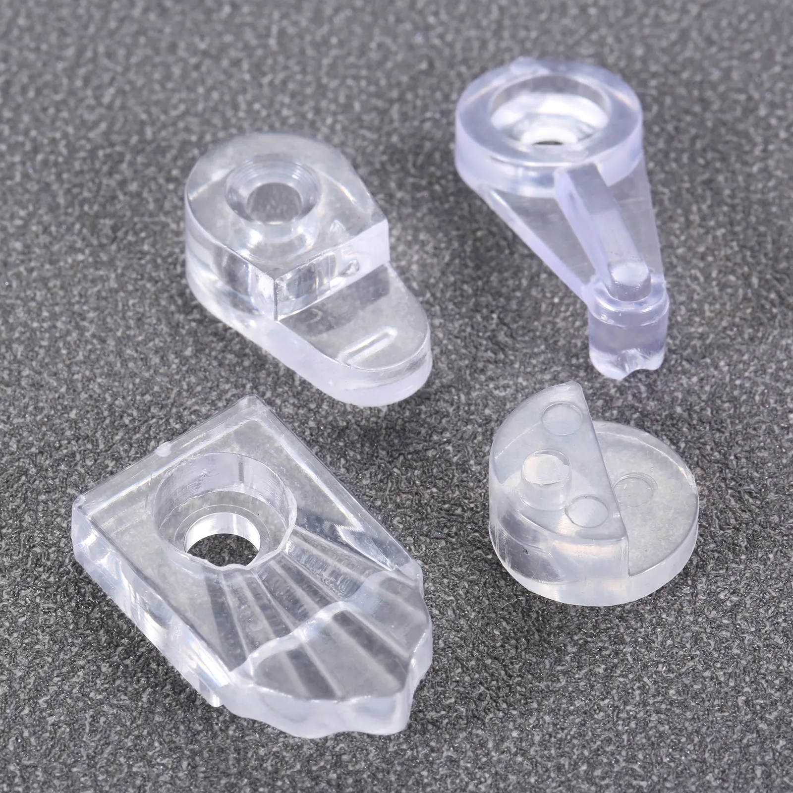Glass Panel Clip, 24 Pack Round Glass Retainer Clips Kit Plastic Glass Cabinet Clamps Clear Mirror Clips Window Dressing Hardware Replacement Screws S - View #10