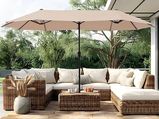 13 ft Large Double-Sided Outdoor Cantilever Patio Umbrella with 10 ft Solar  LED Market Umbrella from Dhgate Garden Sets - price 122.8