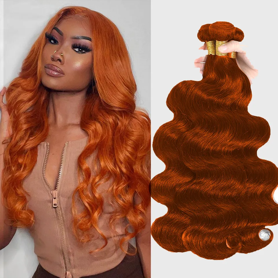Ginger Body Wave Bundles: 28-32 Virgin Brazilian Human Hair  display picture 2