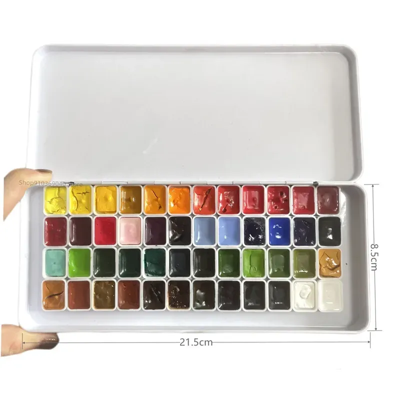 Set De 48 Acuarelas Profesionales Con Papel Y Pinceles | Colores Vibrantes, Metálicos Y Fluorescentes | Kit Portátil Para Dibujo, Lettering Y Manualidades | No Tóxico