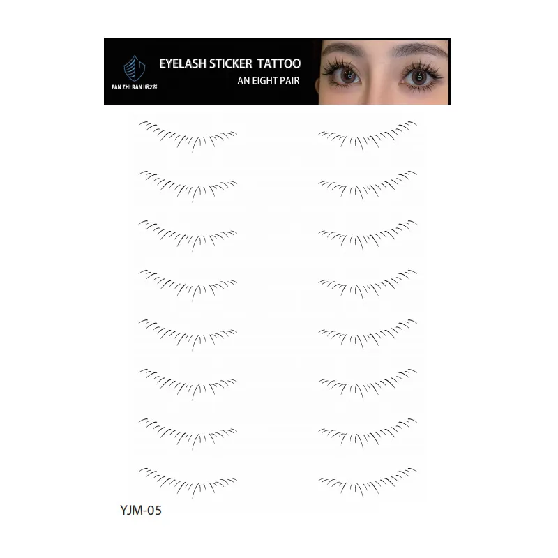 Lower Eyelash Tattoo Stickers Waterproof Temporary Fake Lashes Natural ...