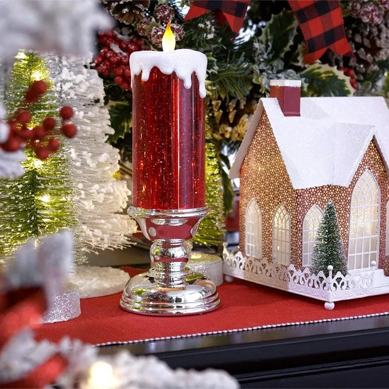 Swirling glitter candle light shop